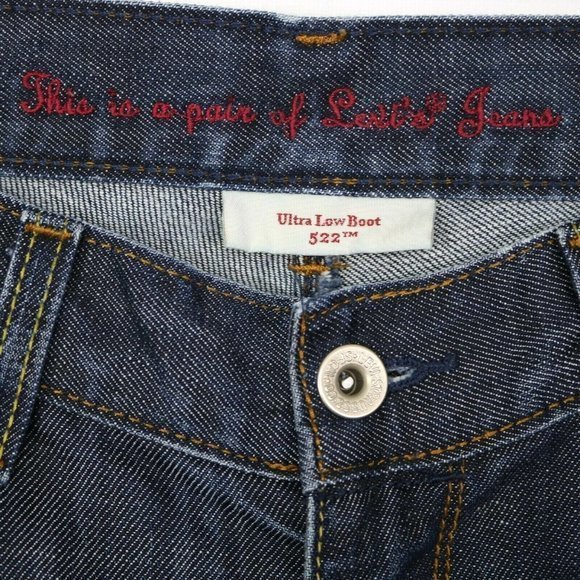 Levi's 522 Ultra Low Boot Jeans Stretch 8 Short X 29 - Picture 5 of 9
